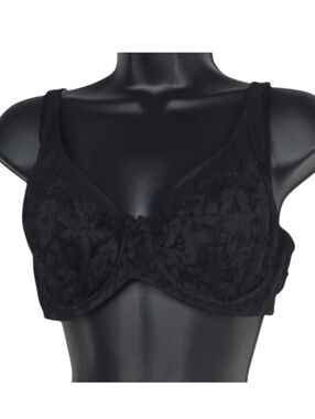 VS-Body By Victoria Black Lace & Mesh Unlined Demi
